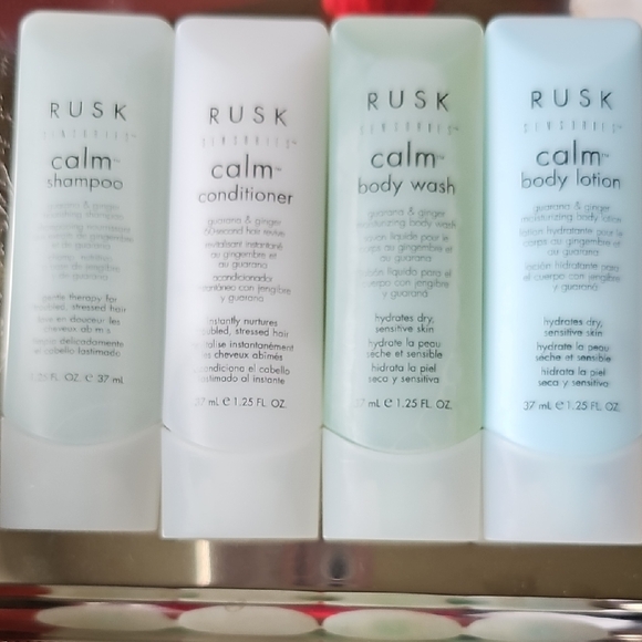 Rusk Other - New Rusk Sensories Calm Shampoo, Conditioner, Body Wash, & Lotion Travel Set